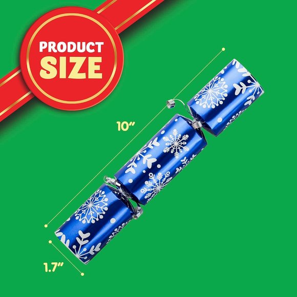 8 Pack Christmas Party Table Favor with Blue & White Snowflake Design with Party - Picture 5 of 9